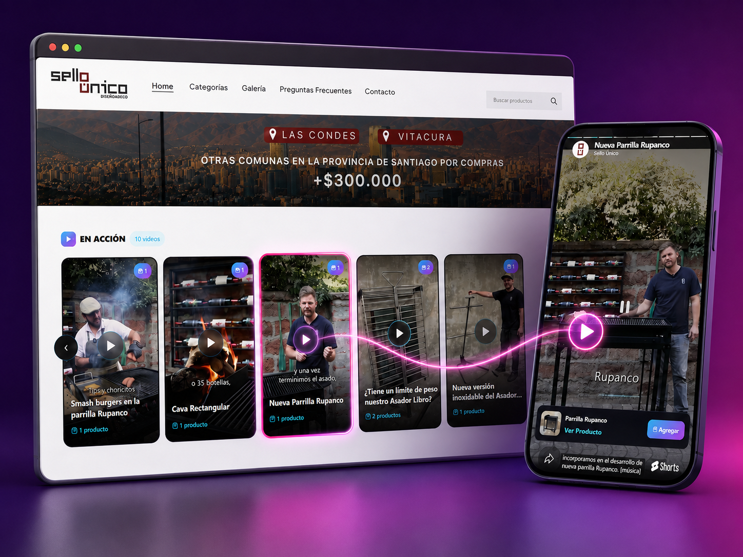 Experiencia de e-commerce con videos interactivos FIGI