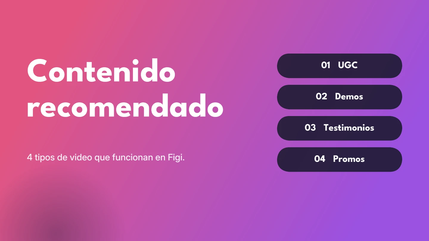 UGC, demos, testimonios y promociones para una tienda online